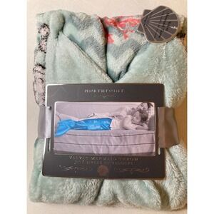 Northpoint Velvet Mermaid Throw Blanket Mint Green Seahorse Coastal Plush New